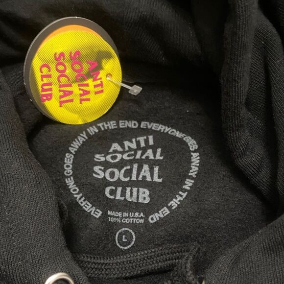 Anti Social Social Club “Sad and Anti Social” Black Hoodie - Picture 2 of 5